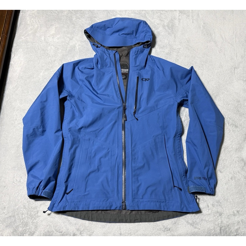 Outdoor Research Women's Aspire Jacket Blue Size Medium Full Zip Rain